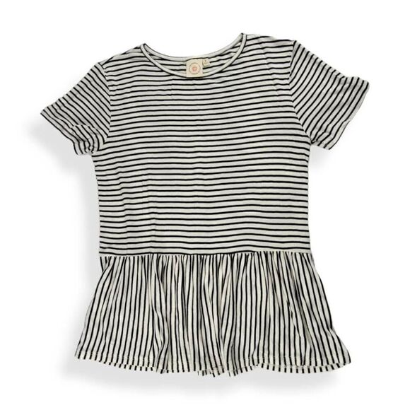 Live In The Moment Striped Tiered Shirt Small - Picture 1 of 1